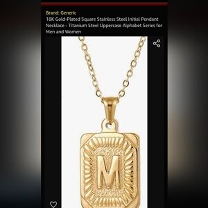 18k GP over stainless pendent with a 18 gold tone chain